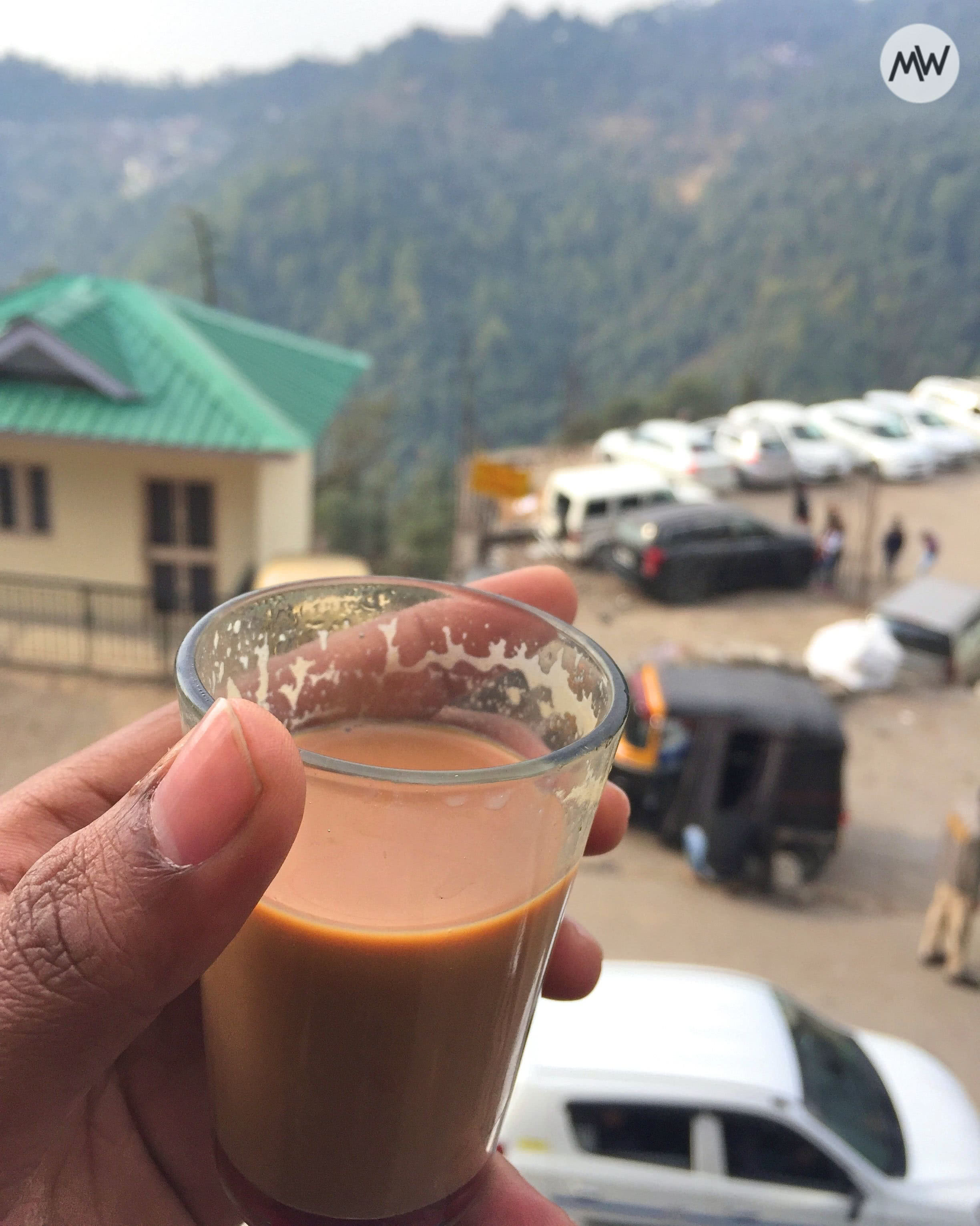 Enjoying my solitude with tea - first solo trip in India