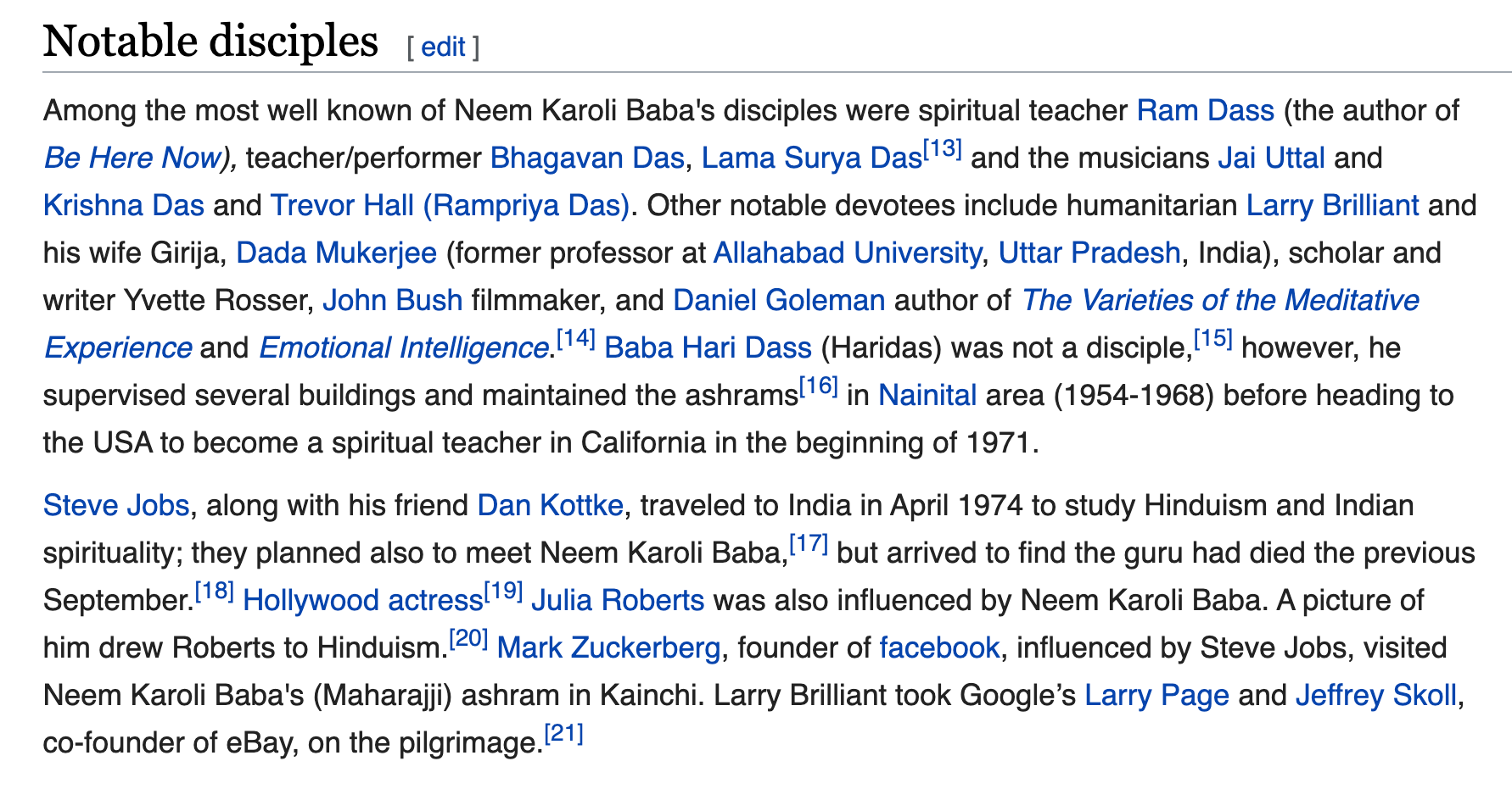 Notable disciples of Neem Karoli Baba - Kainchi Dham 