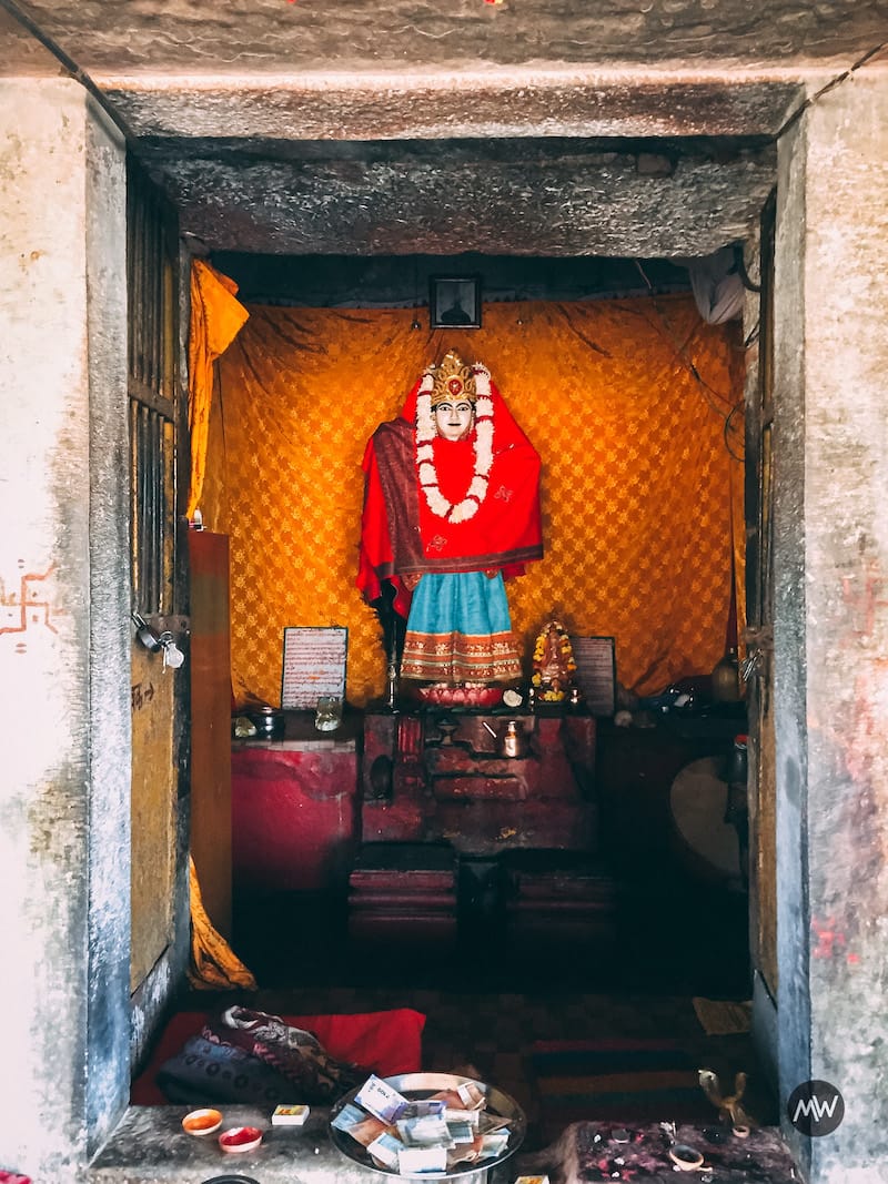 Harshat Mata statue near Chand Baori Stepwell