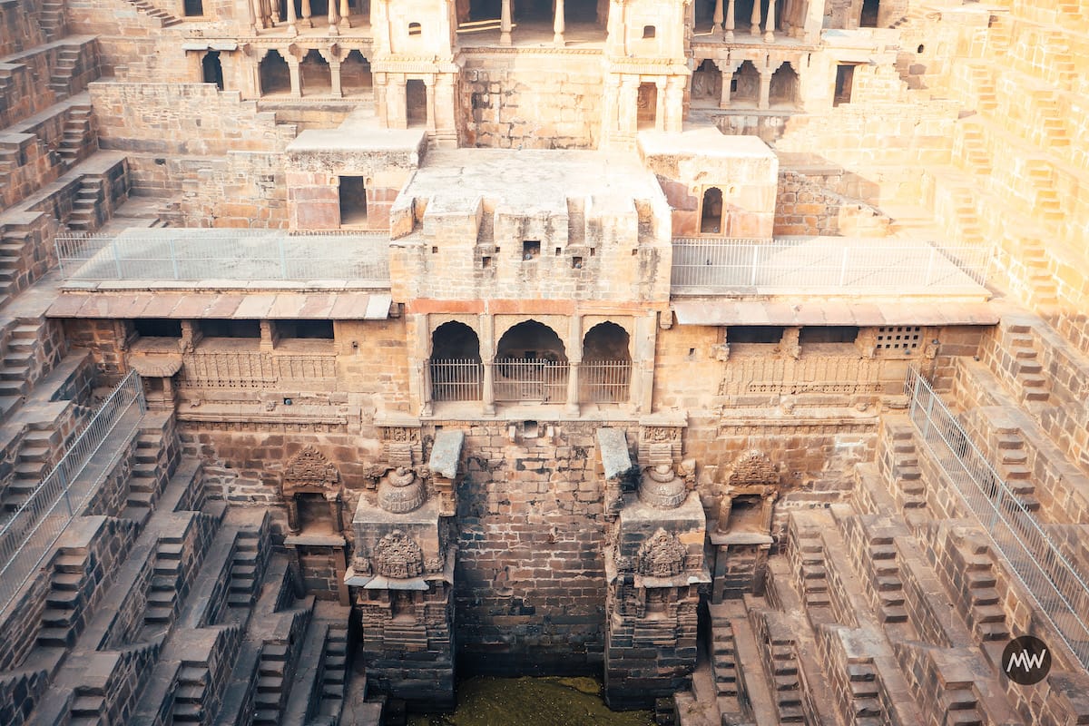 The front face of Chand Baori Stepwell