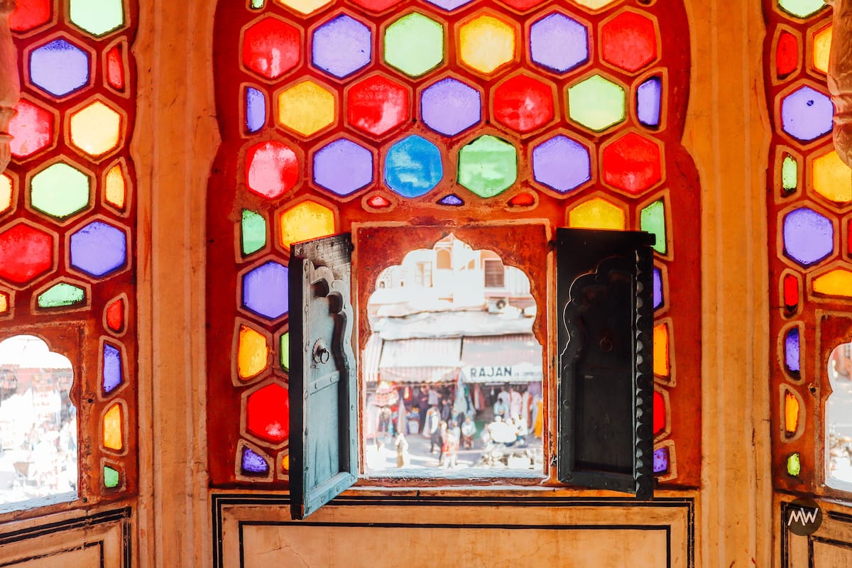 Hawa Mahal of Jaipur is a Fascinating Palace of 900+ Windows 2 Colorful windows at Hawa Mahal Jaipur