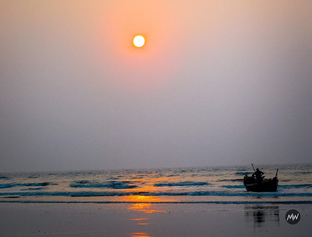 Fishermen and Boats at Mandarmani Beach