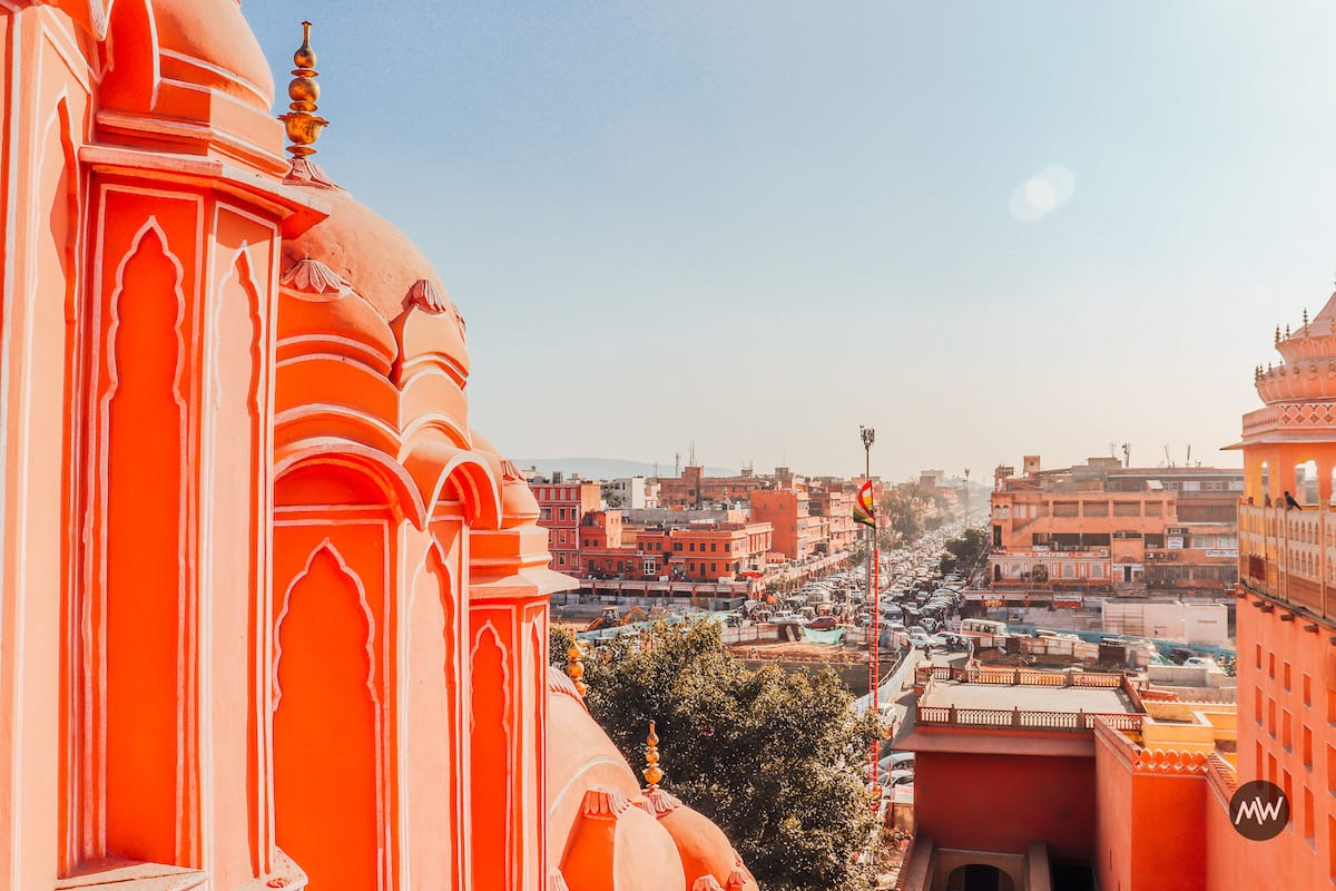 Hawa Mahal of Jaipur is a Fascinating Palace of 900+ Windows 6 Jaipur as seen from the top of Hawa Mahal