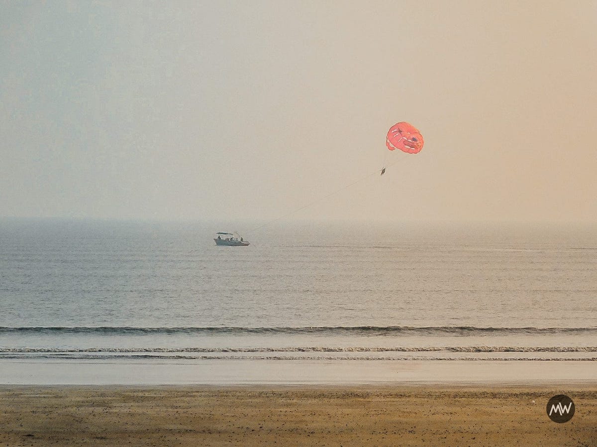 Parasailing at Mandarmani Beach