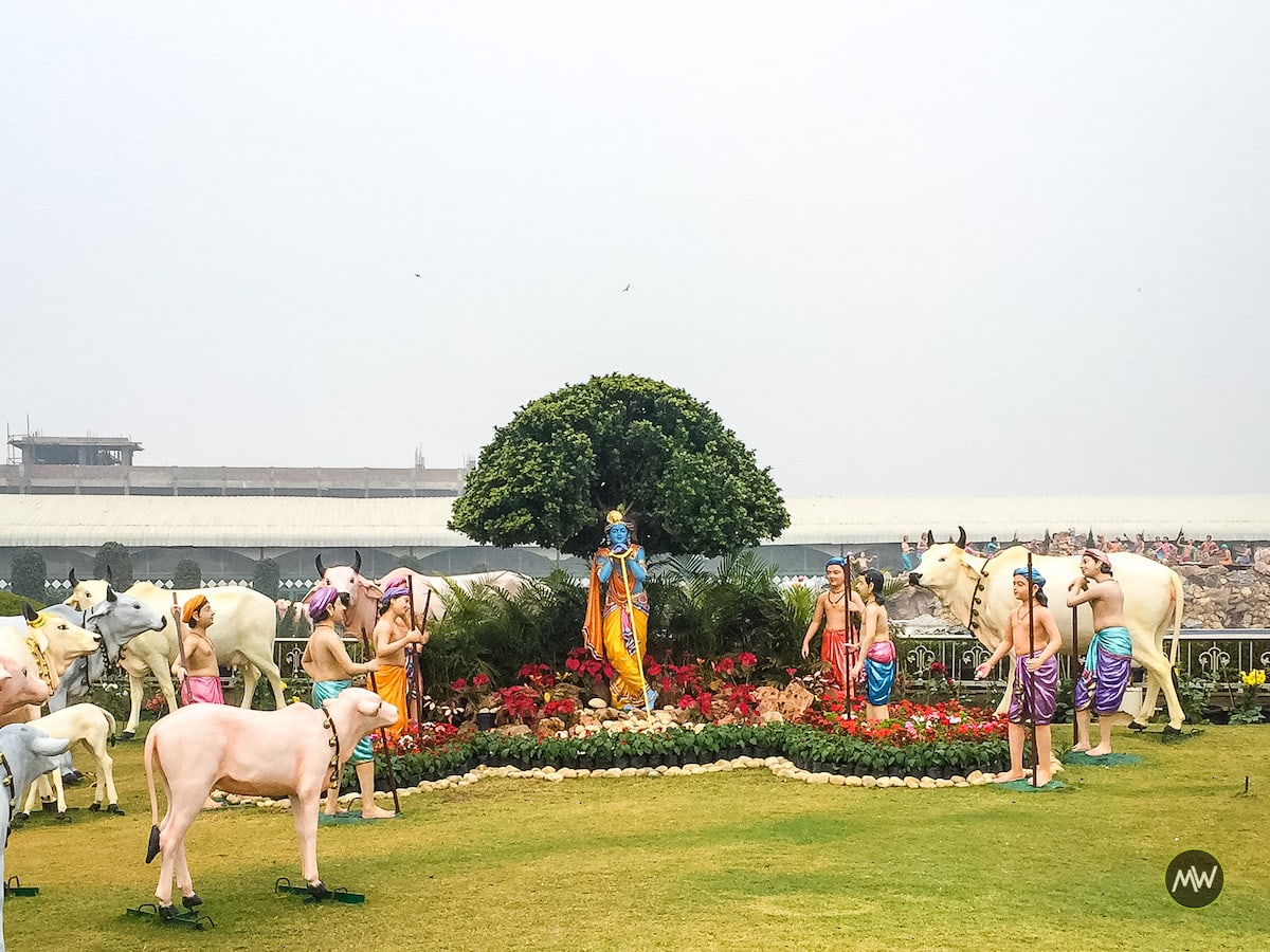 Lifesize figure of Krishna at Prem Mandir