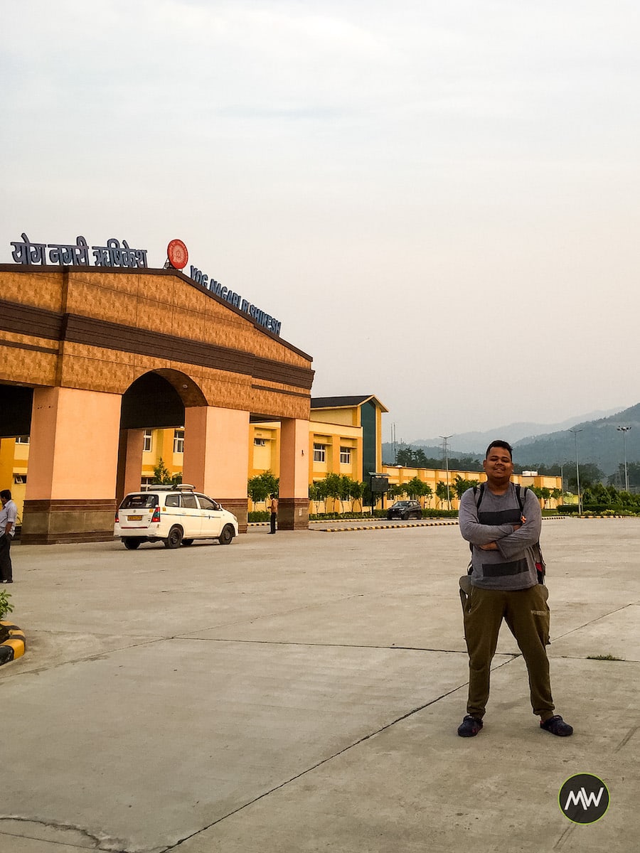 Vipin standing at Yog Nagari Rishikesh Railway Station - Rishikesh Travel Guide